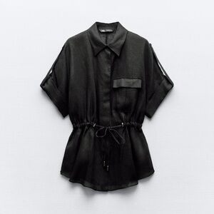 ZARA NWT 100% Linen Shirt Size M